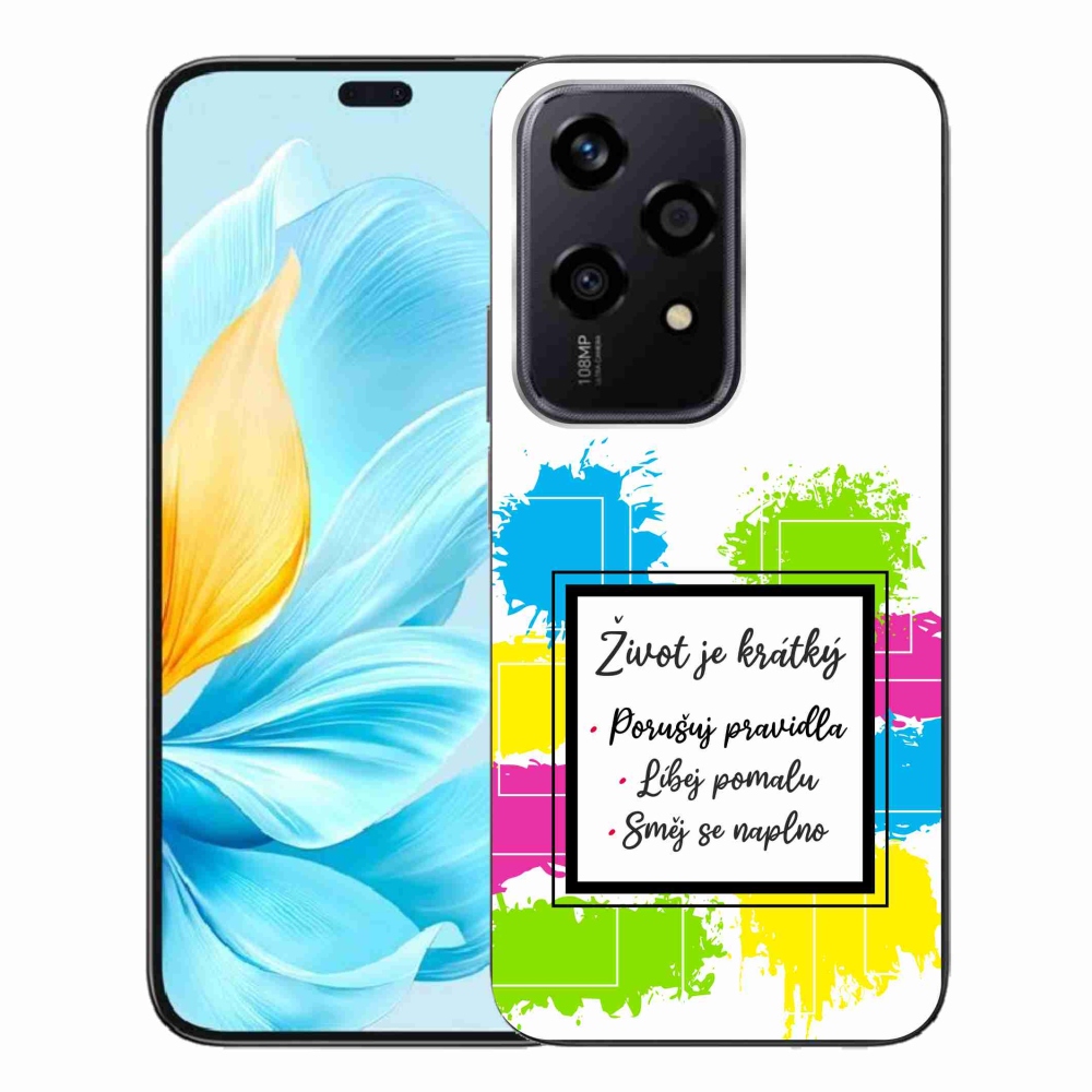 Gelový kryt mmCase na Honor 200 Lite 5G - citát 5 bílé pozadí