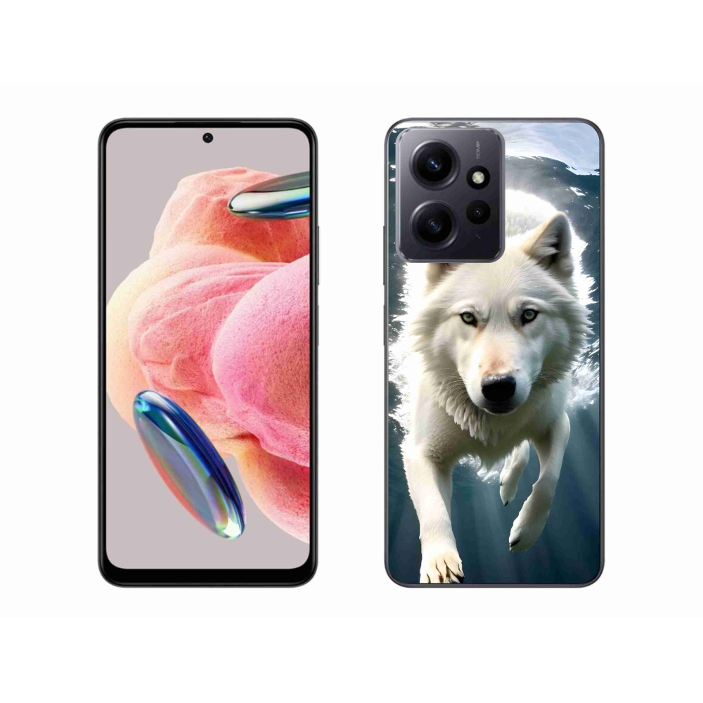 Gelový kryt mmCase na Xiaomi Redmi Note 12 4G - bílý vlk