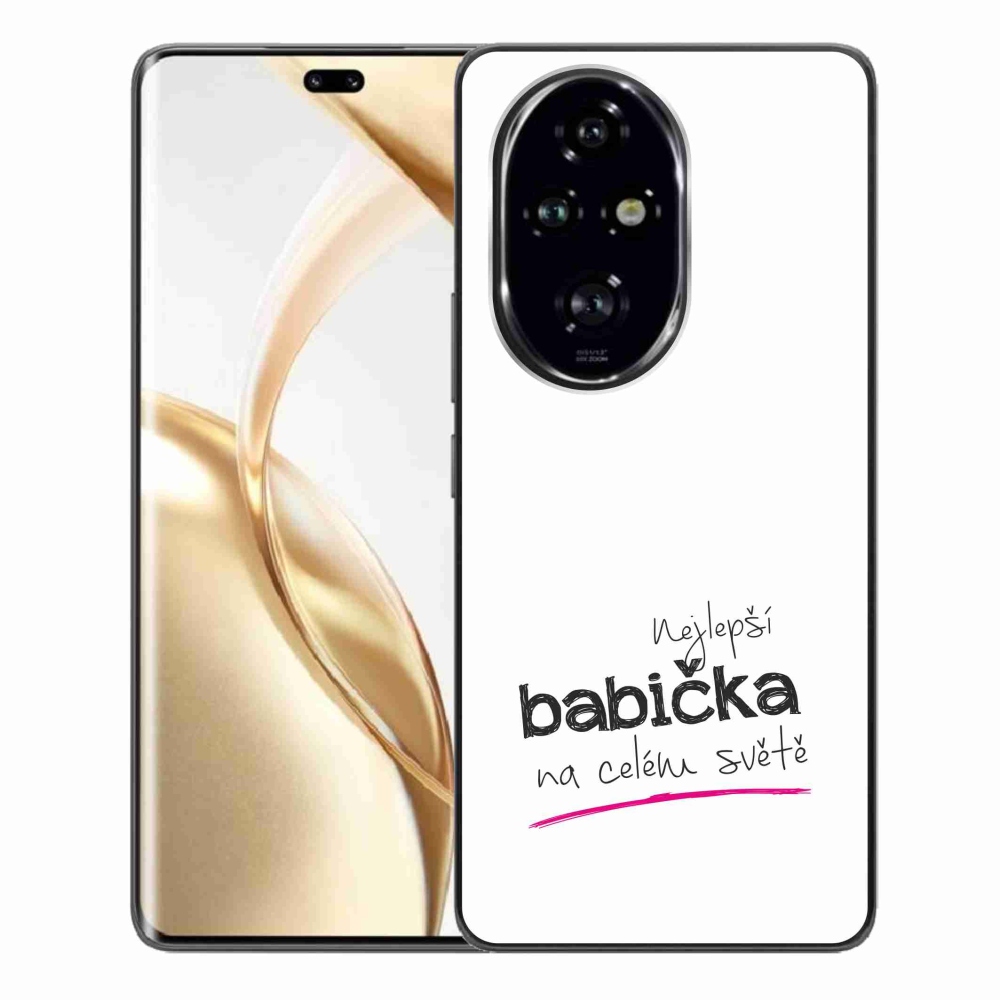 Gelový kryt mmCase na Honor 200 Pro 5G - nejlepší babička 4 bílé pozadí