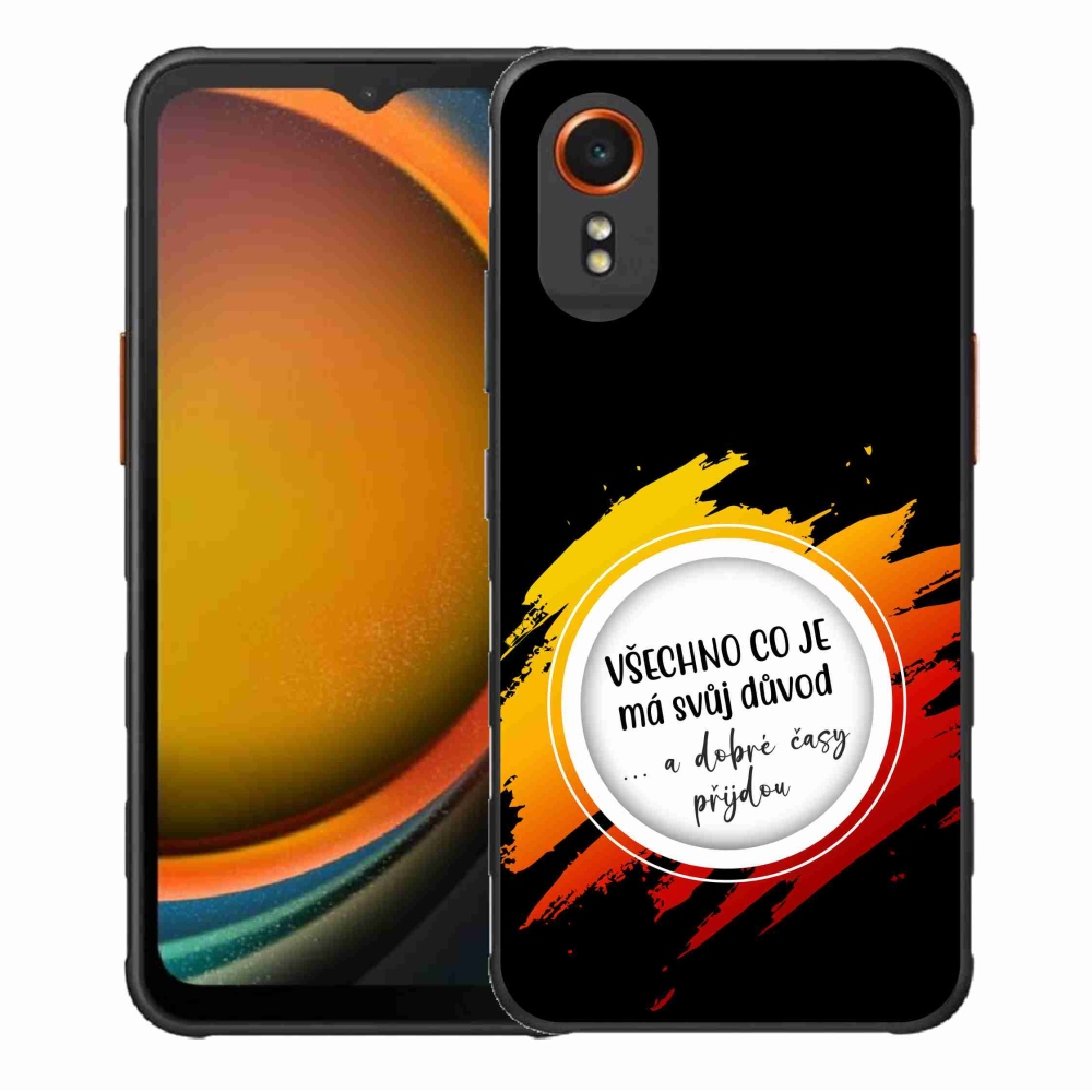 Gelový kryt mmCase na Samsung Galaxy Xcover 7 - citát 3 černé pozadí