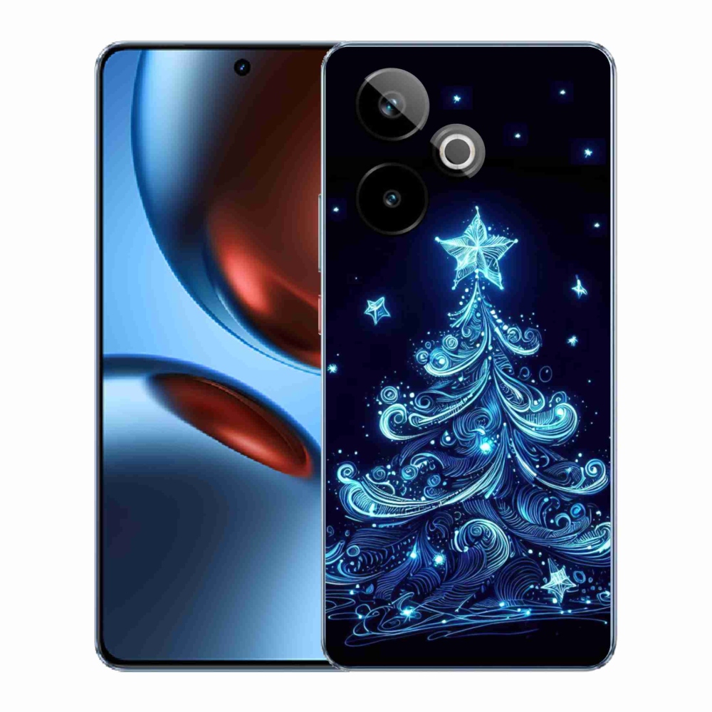 Gelový kryt mmCase na Realme GT 7 5G/GT 7T 5G - neonový vánoční stromek 4