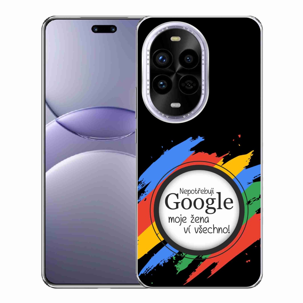 Gelový kryt mmCase na Huawei Nova 13 Pro 5G - žena ví všechno černé pozadí