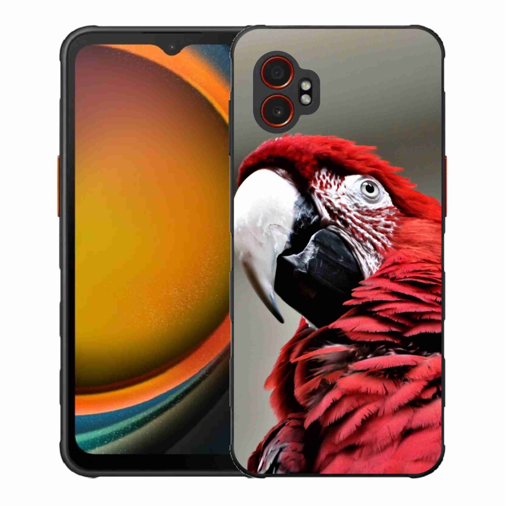 Gelový kryt mmCase na Samsung Galaxy Xcover 7 Pro - papoušek ara červený
