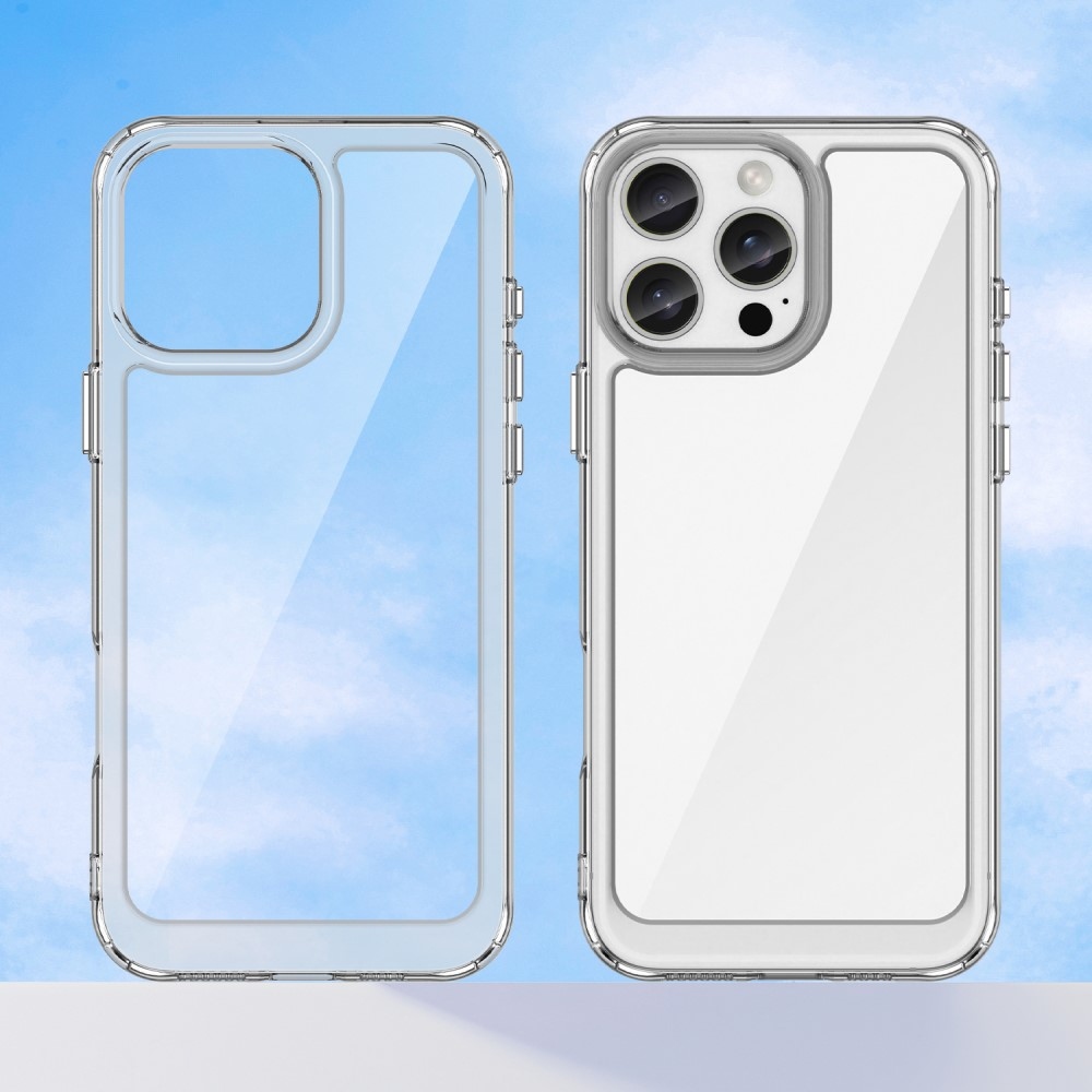 Gelový obal s pevnými zády na iPhone 16 Pro Max - průhledný