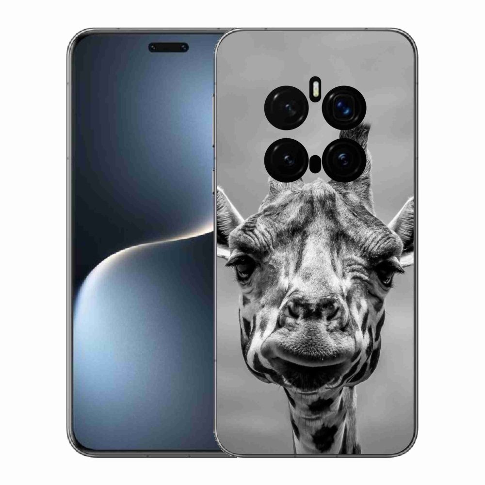 Gelový kryt mmCase na Honor Magic 7 Pro 5G - černobílá žirafa