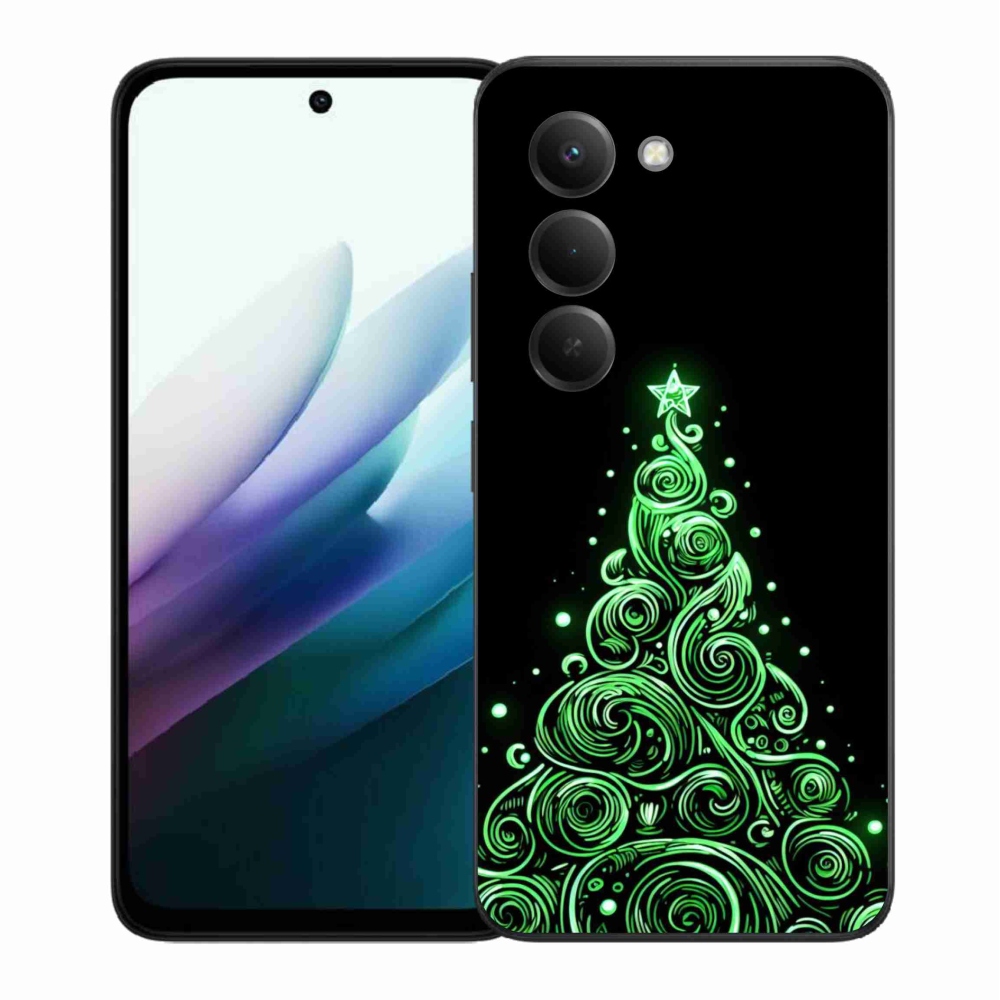 Gelový kryt mmCase na Xiaomi Redmi 15 4G/5G (171mm) - neonový vánoční stromek 3