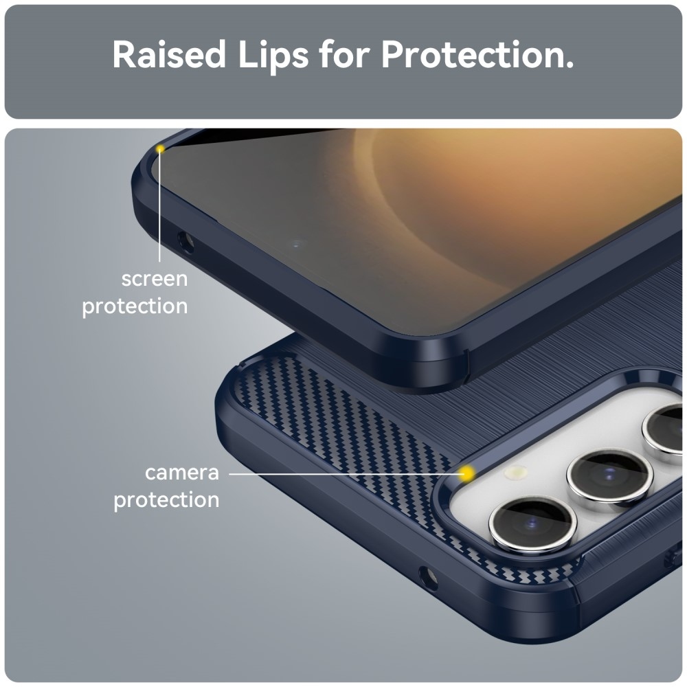 Carbon odolný gelový obal na Samsung Galaxy S23 FE - modrý