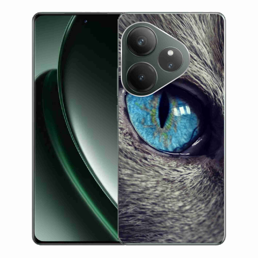 Gelový kryt mmCase na Realme GT 6 5G/GT 6T 5G - modré kočičí oko