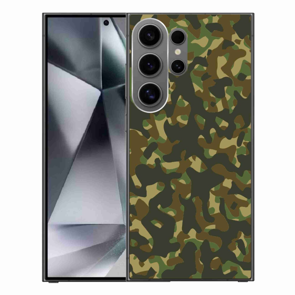 Gelový kryt mmCase na Samsung Galaxy S24 Ultra - maskáčový vzor 1