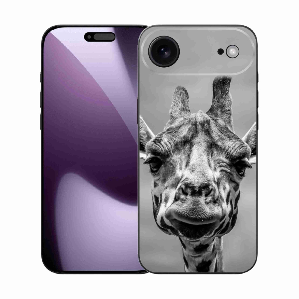 Gelový kryt mmCase na iPhone 17 Air - černobílá žirafa