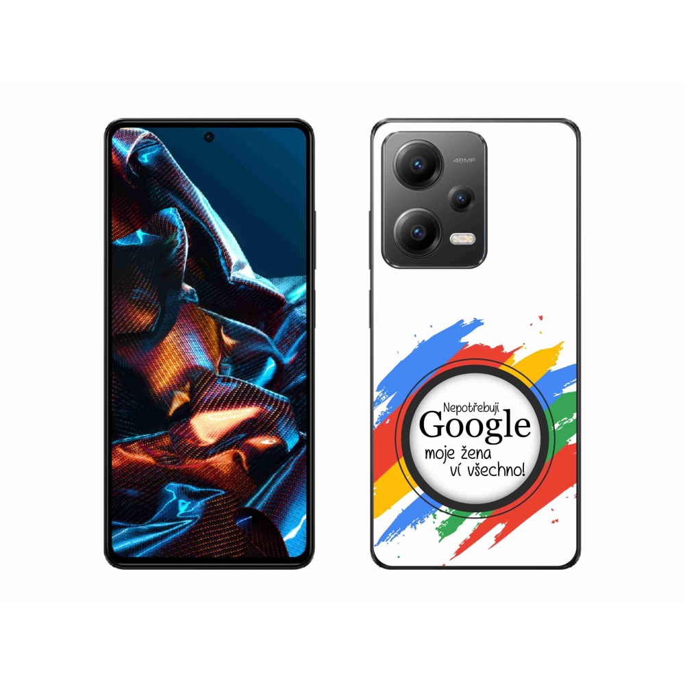 Gelový kryt mmCase na Xiaomi Redmi Note 12 Pro 5G - žena ví všechno bílé pozadí