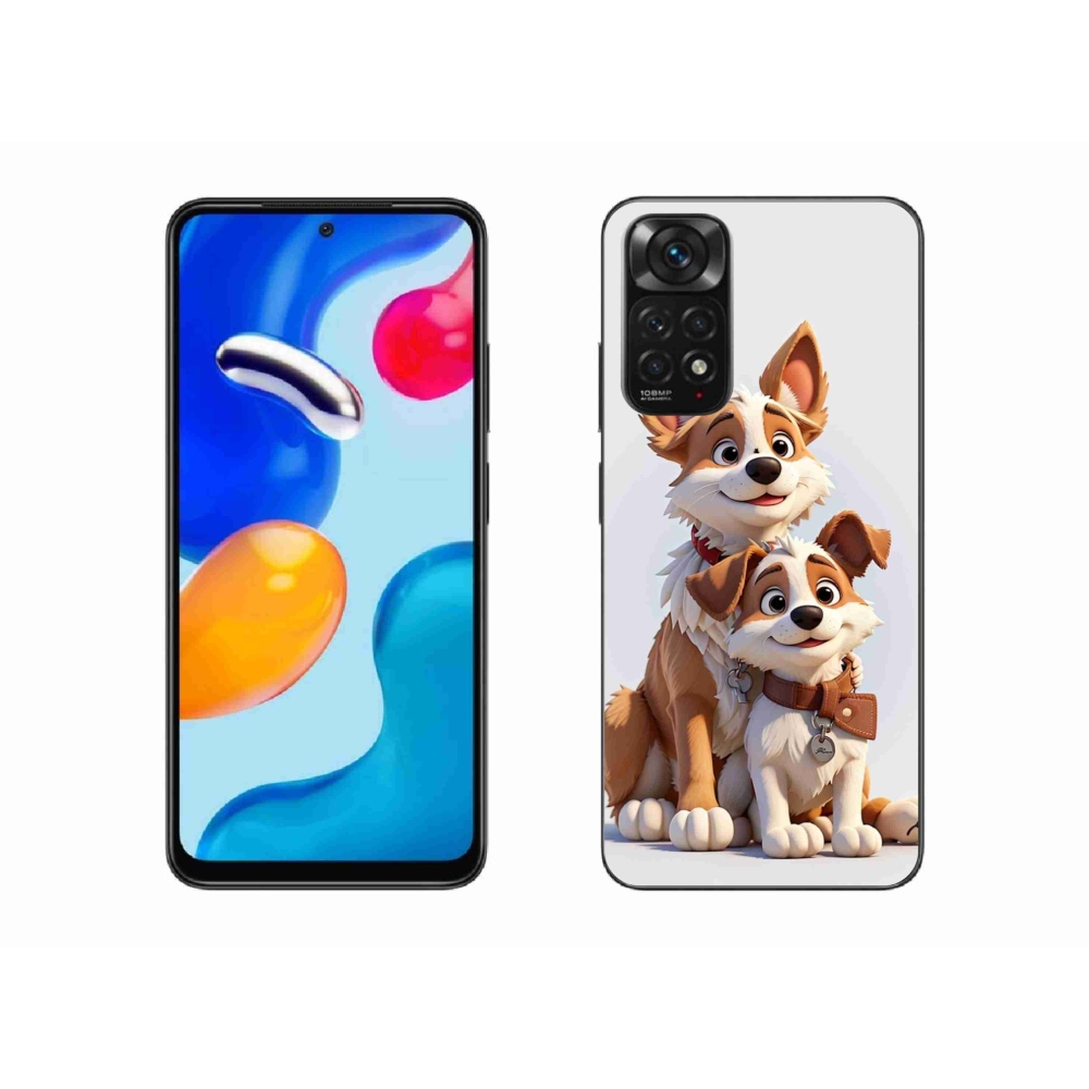 Gelový kryt mmCase na Xiaomi Redmi Note 11S 4G - kreslení psi