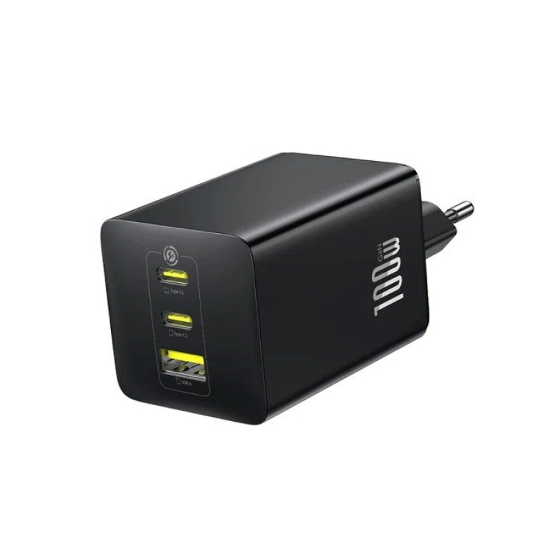 Baseus EnerFill FE11 Fast Nabíječka USB-A + USB-C + USB-C 100W Cosmic Black