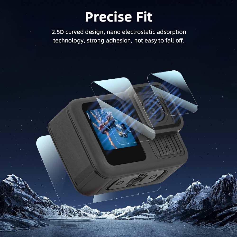 BRDRC 2× sada tvrzených skel pro GoPro Hero 13 displej a objektiv