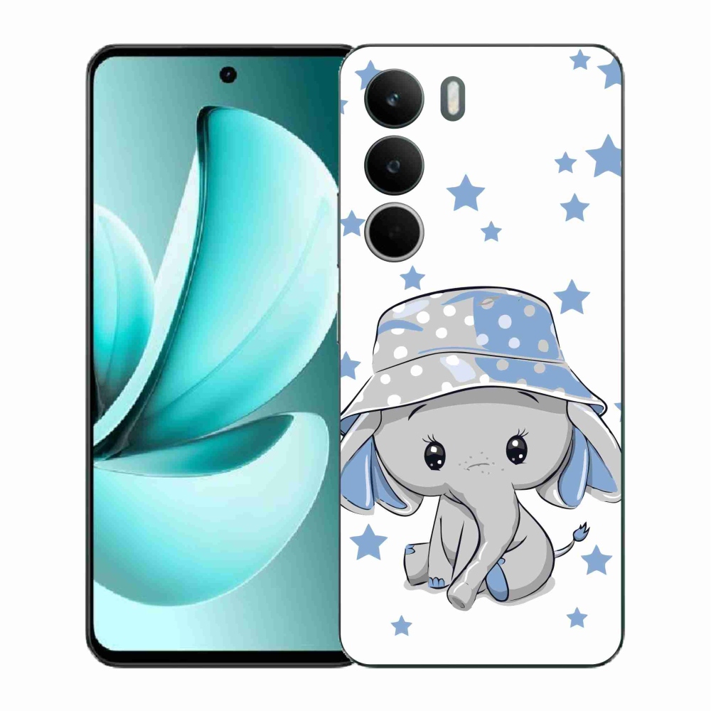 Gelový kryt mmCase na Realme C71 - modrý slon