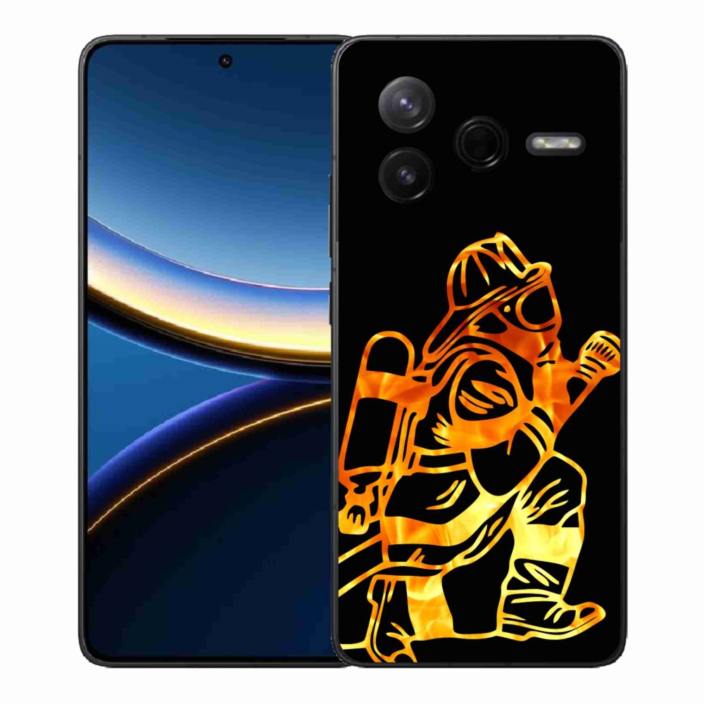 Gelový kryt mmCase na Xiaomi Poco F7 Pro - hasič 1