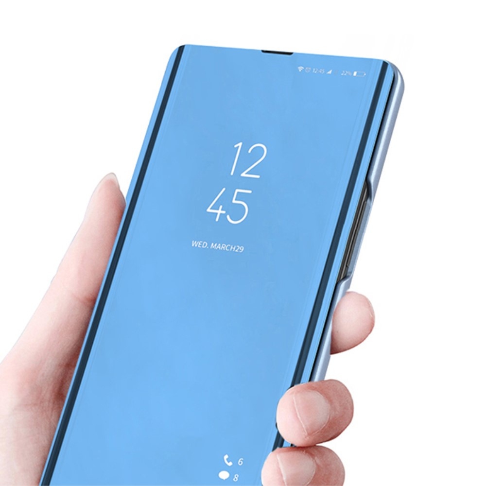 Clear zavírací kryt s matným předkem na Samsung Galaxy S24 Ultra - modrý