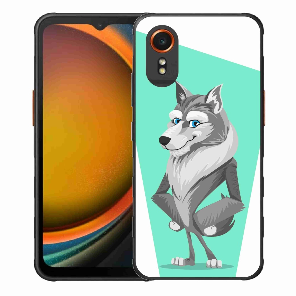 Gelový kryt mmCase na Samsung Galaxy Xcover 7 - kreslený vlk