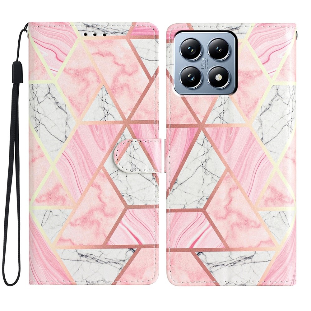 Unique knížkové pouzdro na Xiaomi 15T Pro - růžový mramor