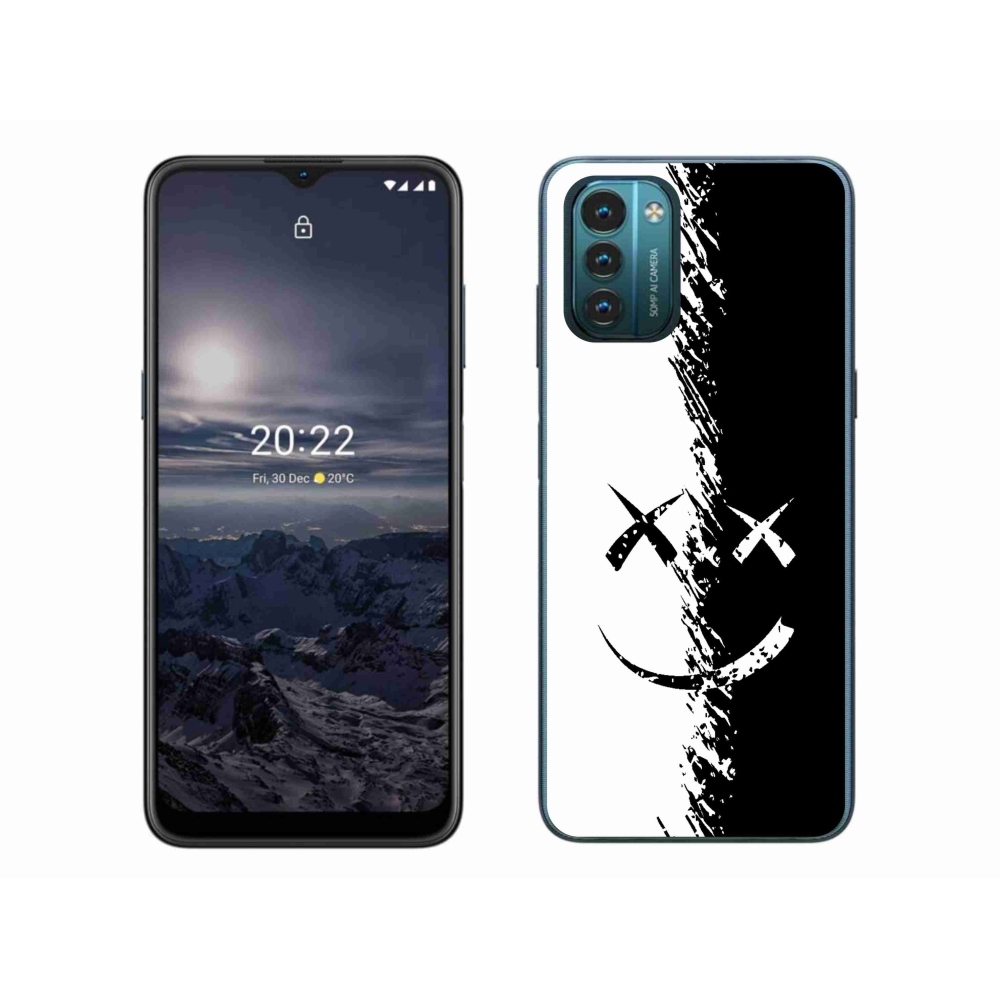 Gelový kryt mmCase na Nokia G11/G21 - černobílý smajlík