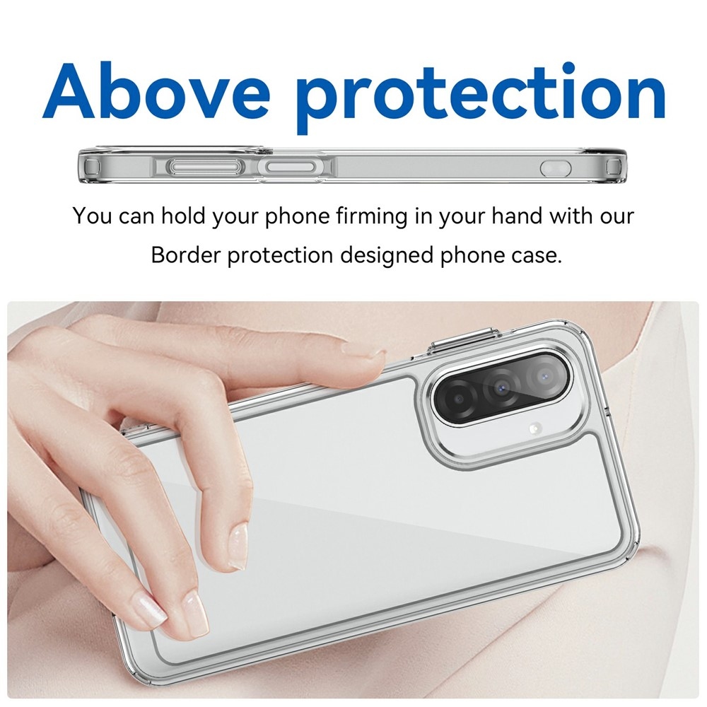Gelový obal s pevnými zády na Samsung Galaxy A17 5G - průhledný