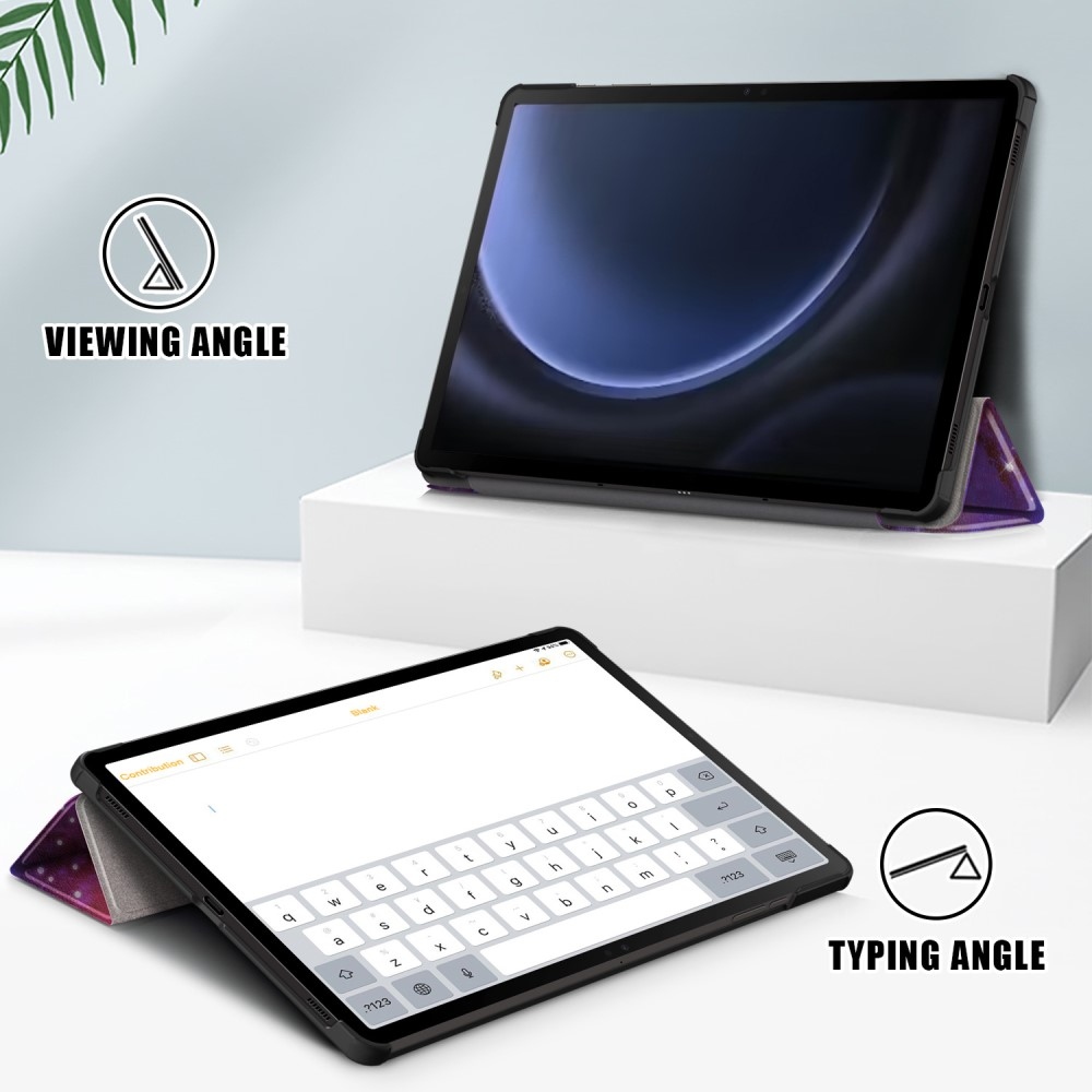 Print chytré zavírací pouzdro na Samsung Galaxy Tab S9 FE+ - vesmír