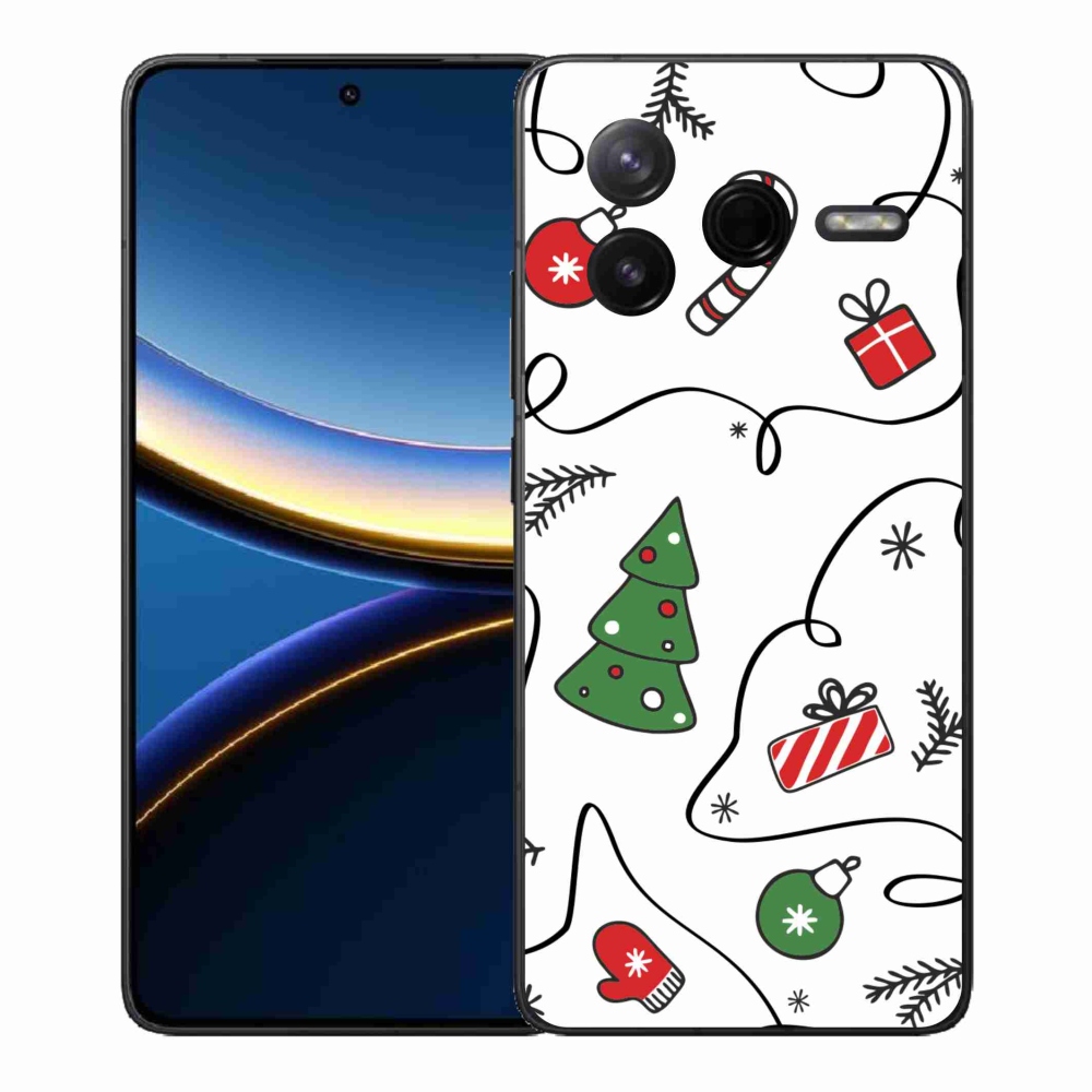 Gelový kryt mmCase na Xiaomi Poco F7 Pro - vánoční motivy