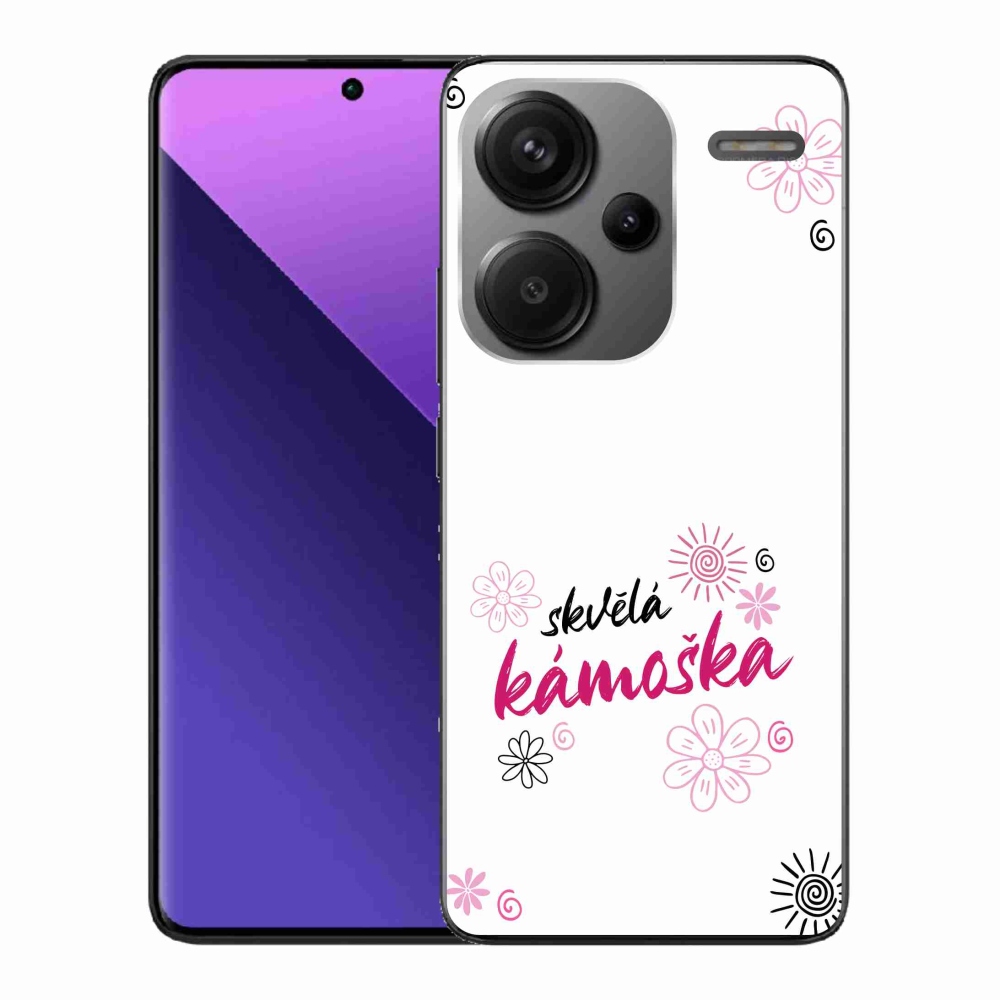 Gelový kryt mmCase na Xiaomi Redmi Note 13 Pro+ 5G - skvělá kámoška bílé pozadí