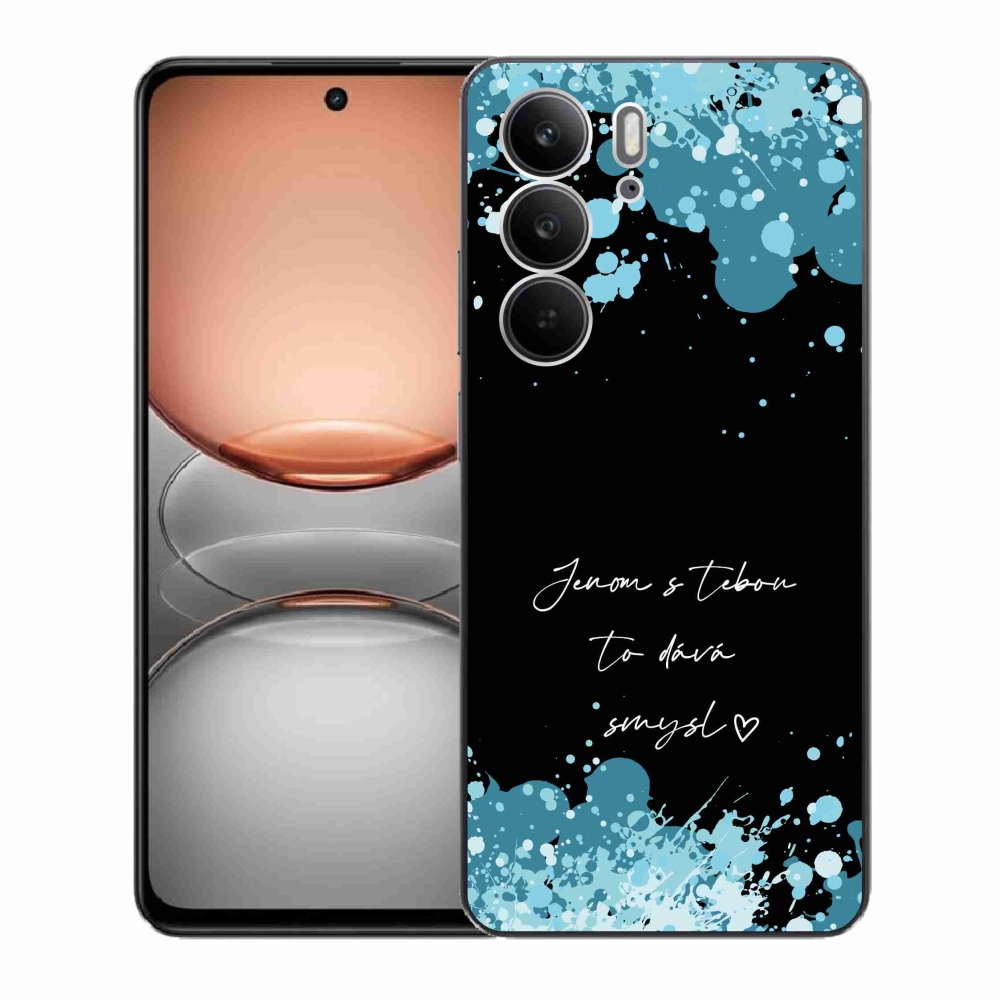 Gelový kryt mmCase na Realme C75 - zamilovaný text černé pozadí
