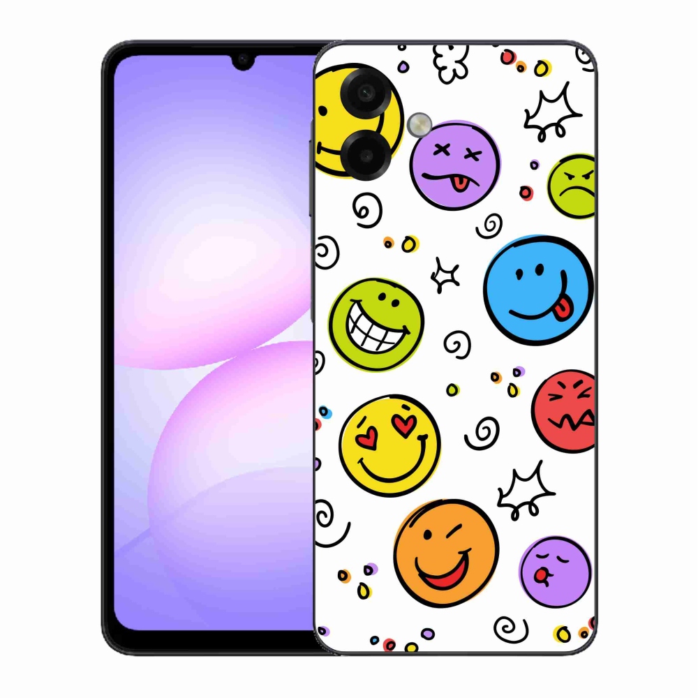 Gelový kryt mmCase na Samsung Galaxy A07 4G - smajlíci