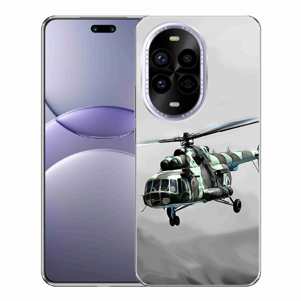 Gelový kryt mmCase na Huawei Nova 13 Pro 5G - vojenský vrtulník