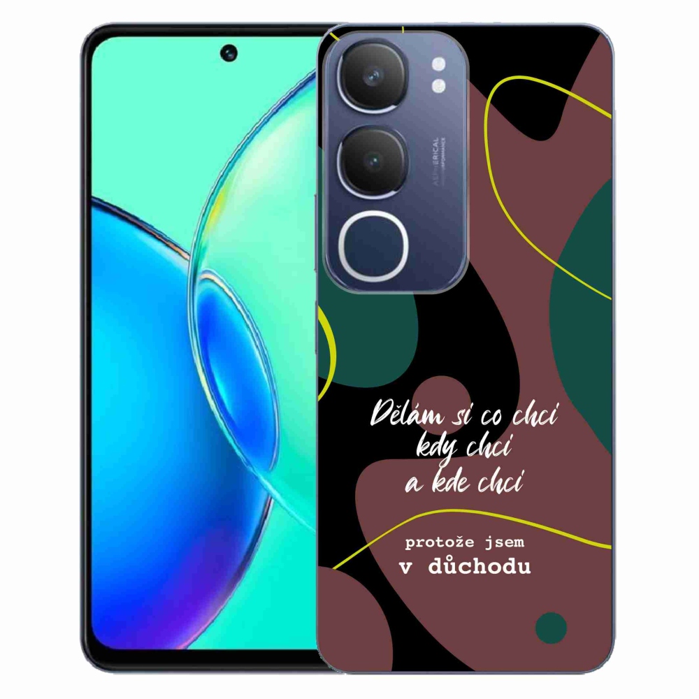 Gelový kryt mmCase na Vivo Y19s - vtipný text 10 černé pozadí