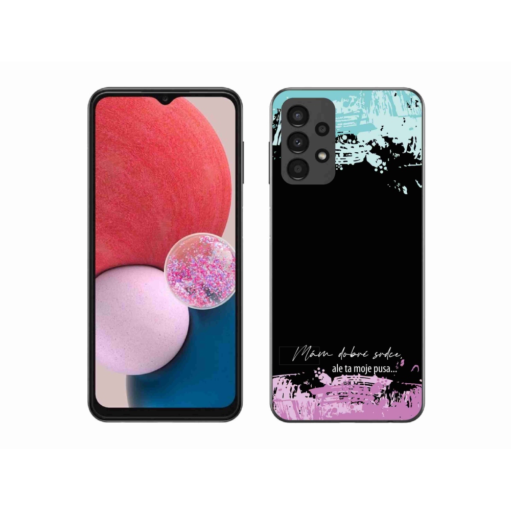 Gelový kryt mmCase na Samsung Galaxy A13 4G - vtipný text 3 černé pozadí