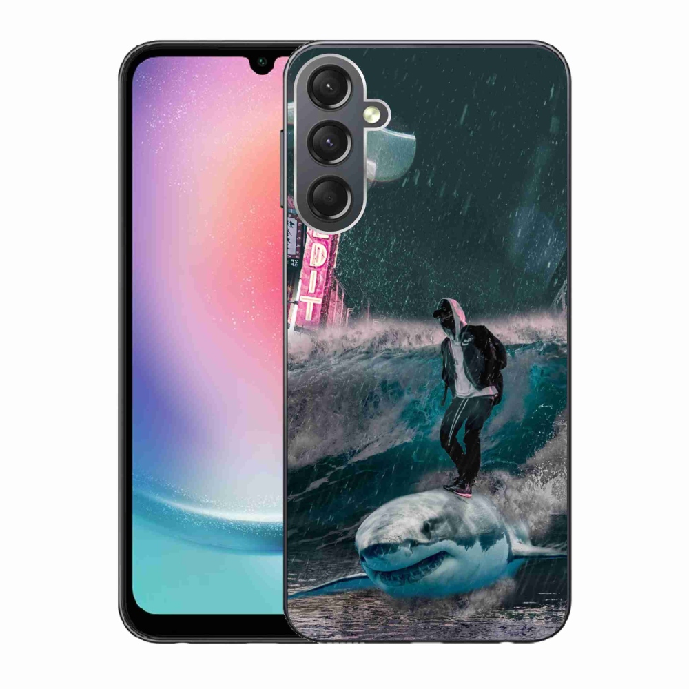 Gelový kryt mmCase na Samsung Galaxy A24 - žralok