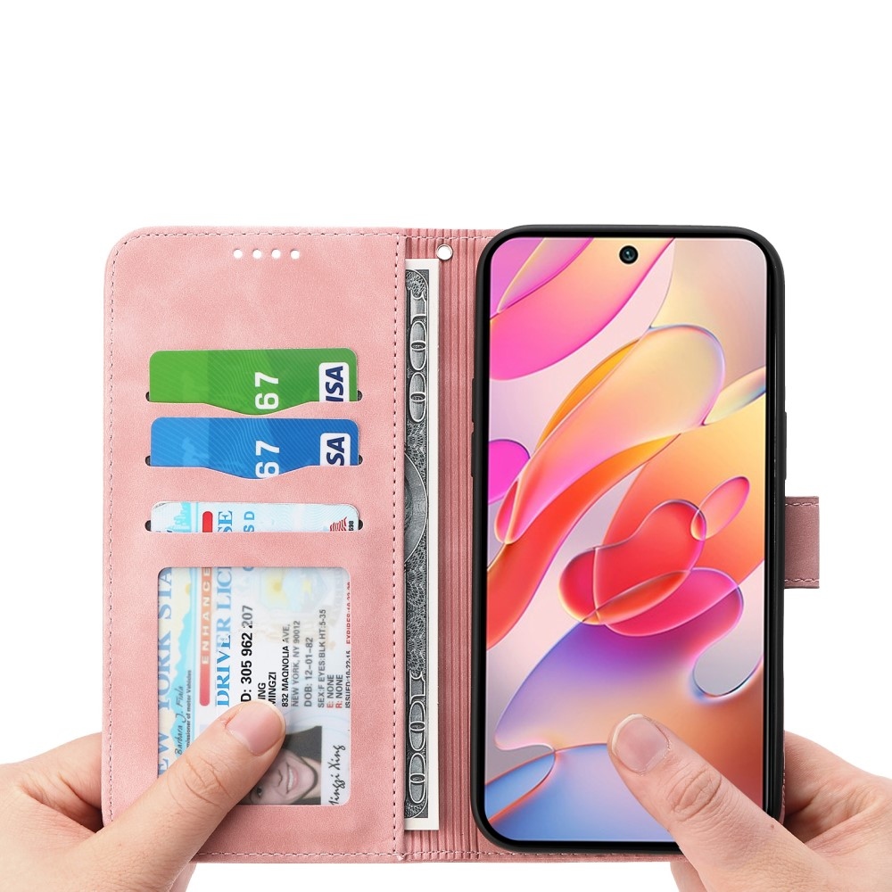 DIERFENG knížkové pouzdro na Xiaomi Redmi Note 14 - růžové