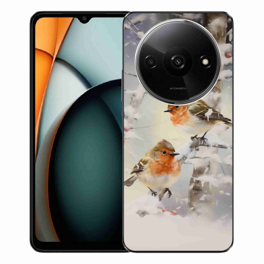 Gelový kryt mmCase na Xiaomi Redmi A3 - ptáčci v zimě