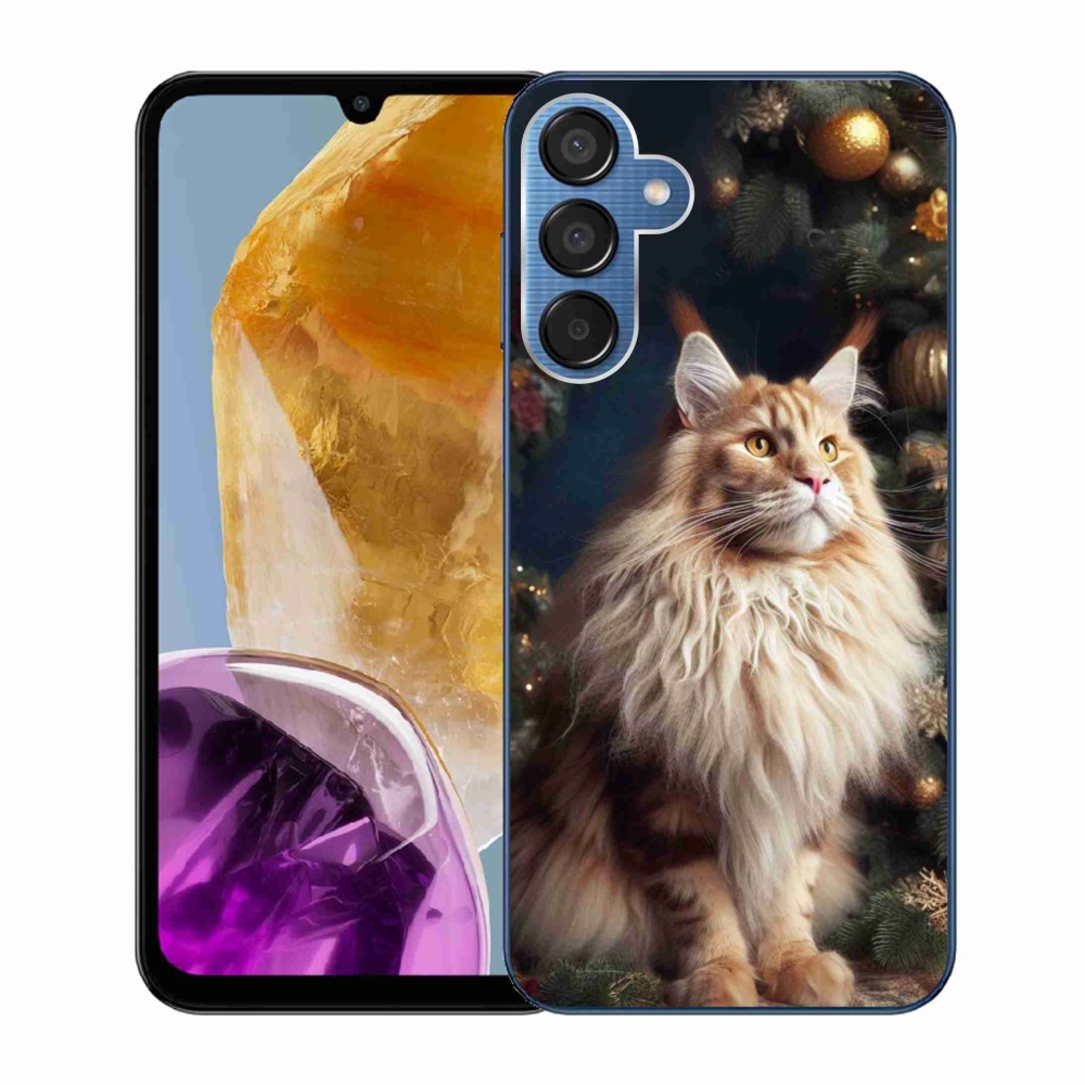 Gelový kryt mmCase na Samsung Galaxy M15 5G - kočka u stromku