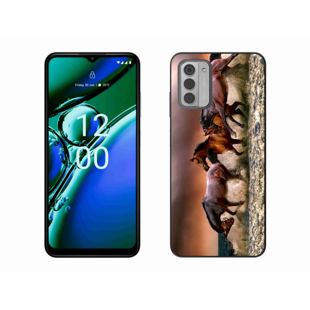 Gelový obal mmCase na Nokia G42 - koně 1