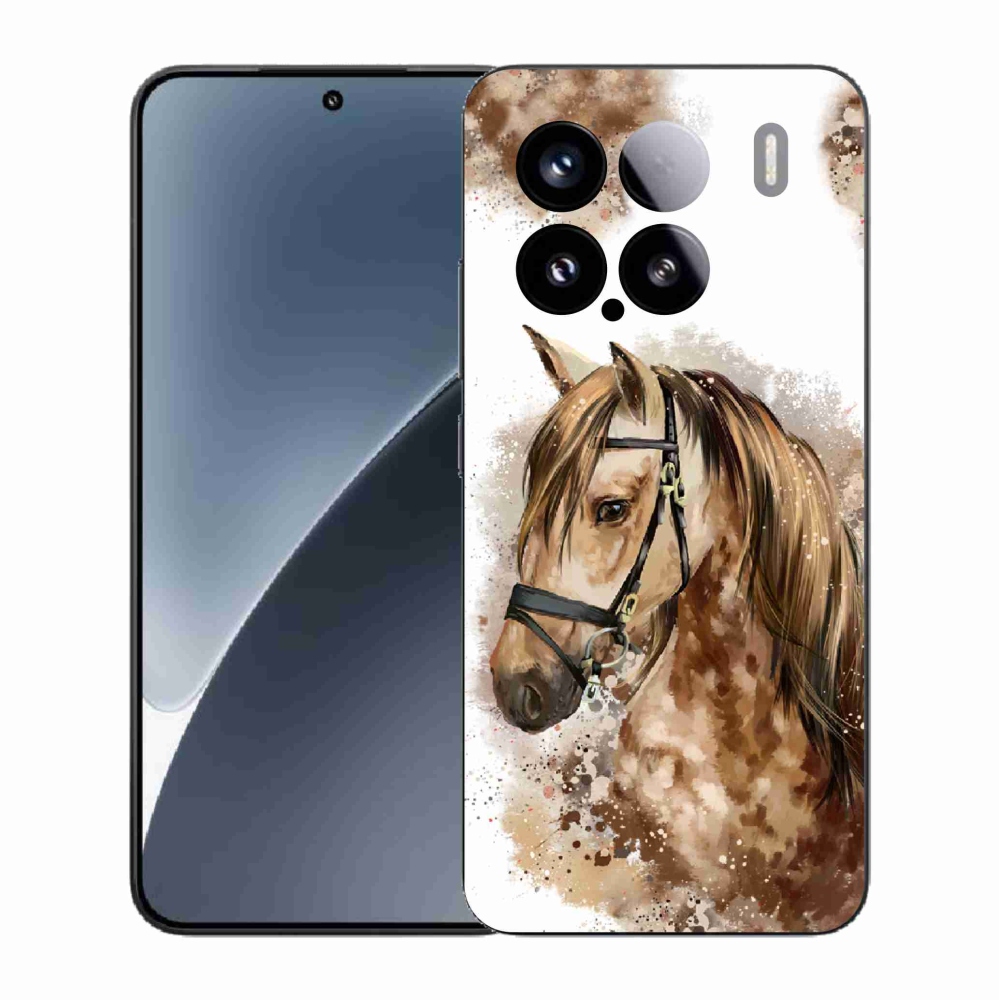 Gelový kryt mmCase na Xiaomi 15 - hnědý kreslený kůň