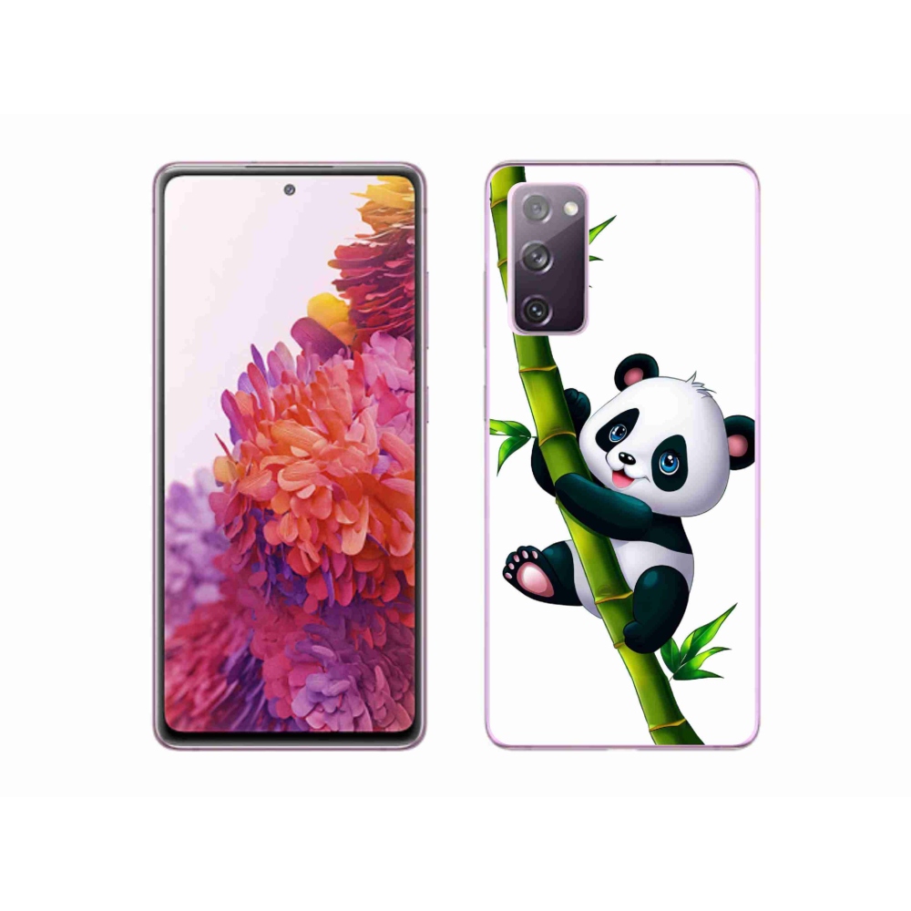 Gelový kryt mmCase na Samsung Galaxy S20 FE - panda na bambusu
