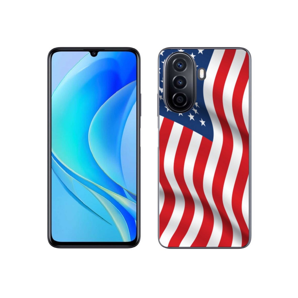 Gelový kryt mmCase na mobil Huawei Nova Y70 - USA vlajka