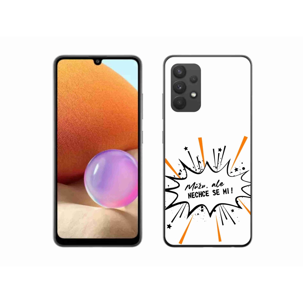 Gelový kryt mmCase na Samsung Galaxy A32 4G - vtipný text 11 bílé pozadí