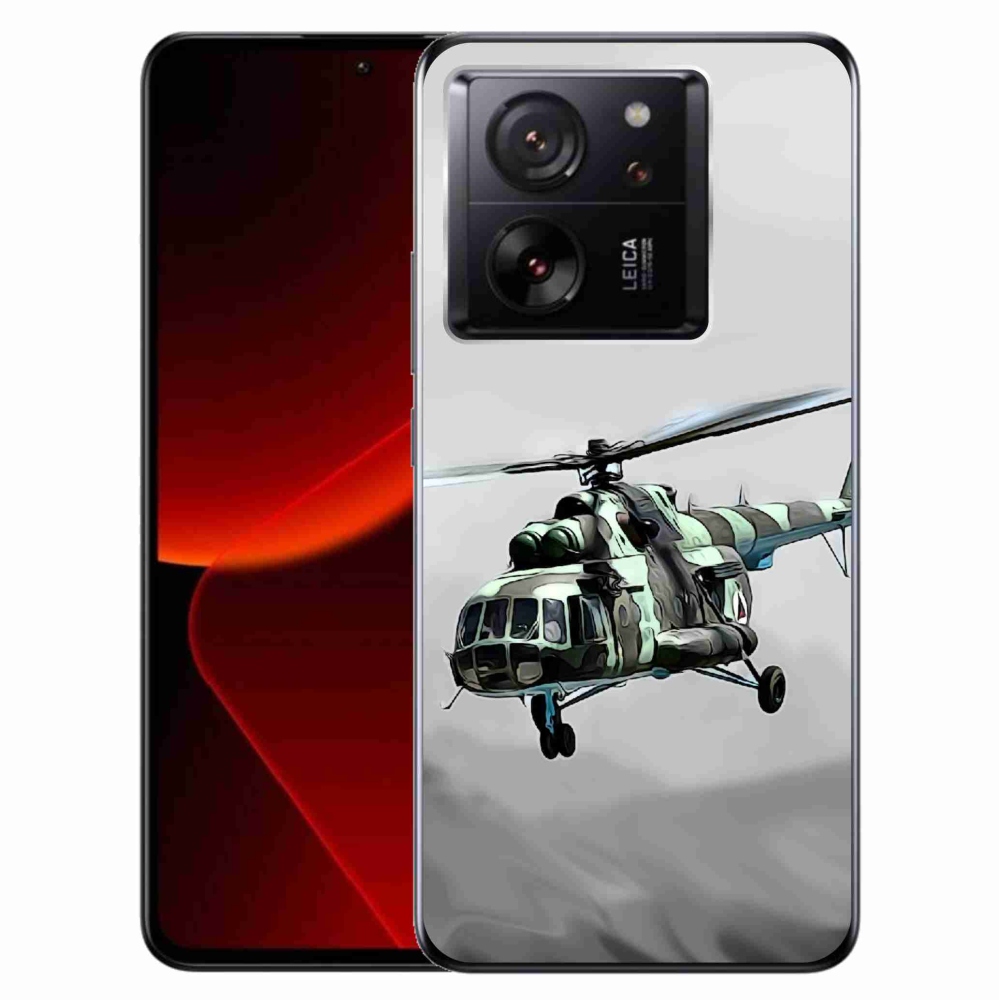 Gelový kryt mmCase na Xiaomi 13T/13T Pro - vojenský vrtulník