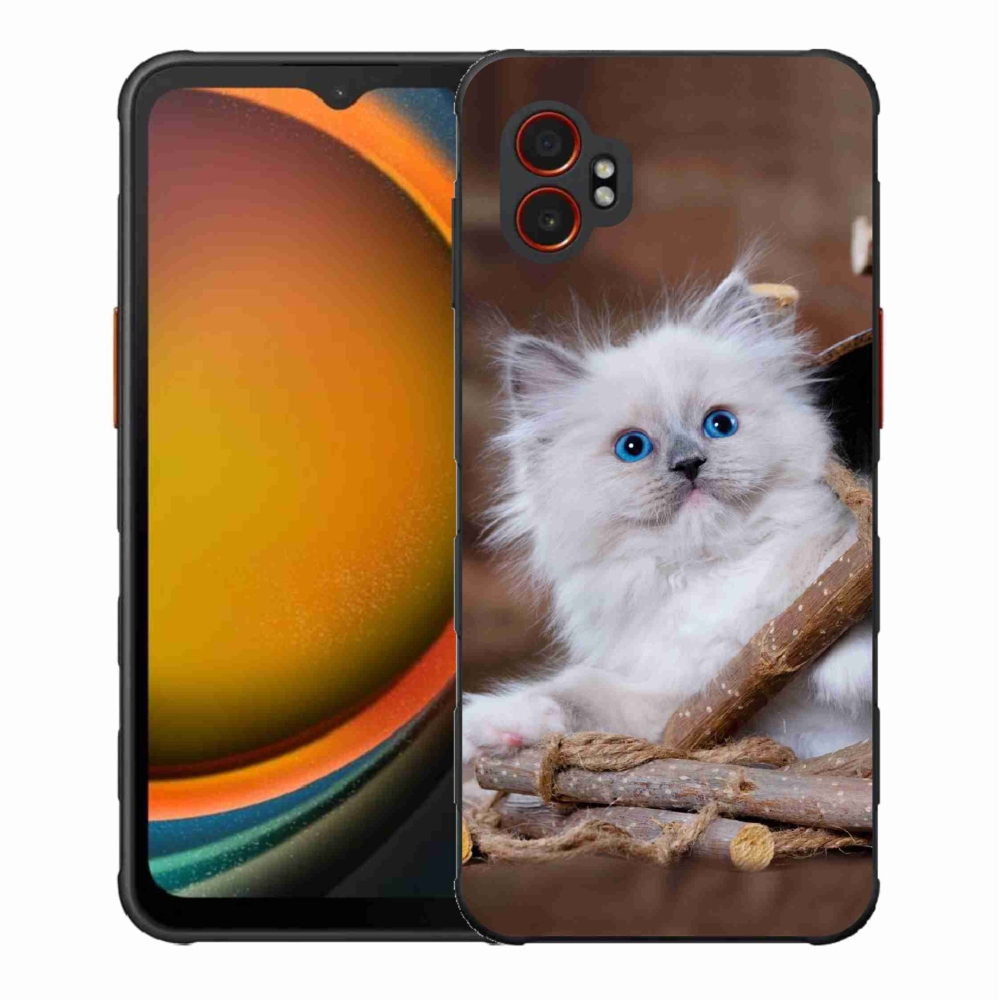 Gelový kryt mmCase na Samsung Galaxy Xcover 7 Pro - bílé kotě