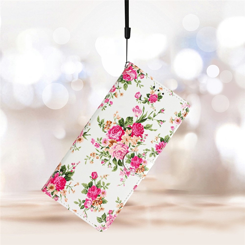 Unique knížkové pouzdro na Xiaomi Redmi 15C 4G/5G (173mm) - červené květy