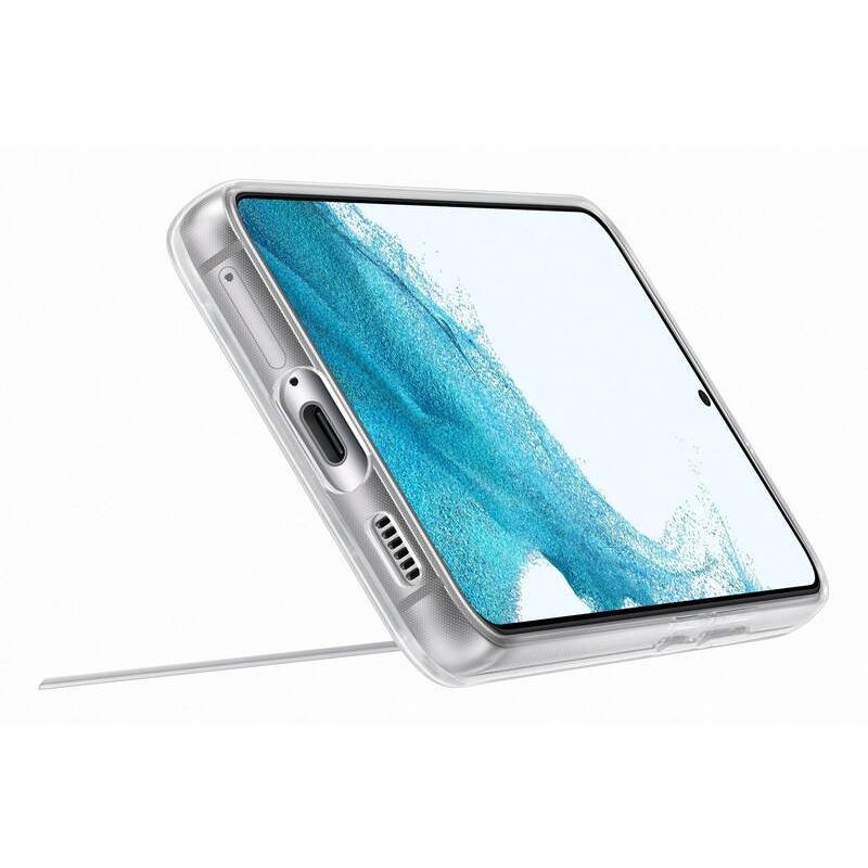 EF-JS901CTE Samsung Clear Standing Kryt pro Galaxy S22 - průhledný