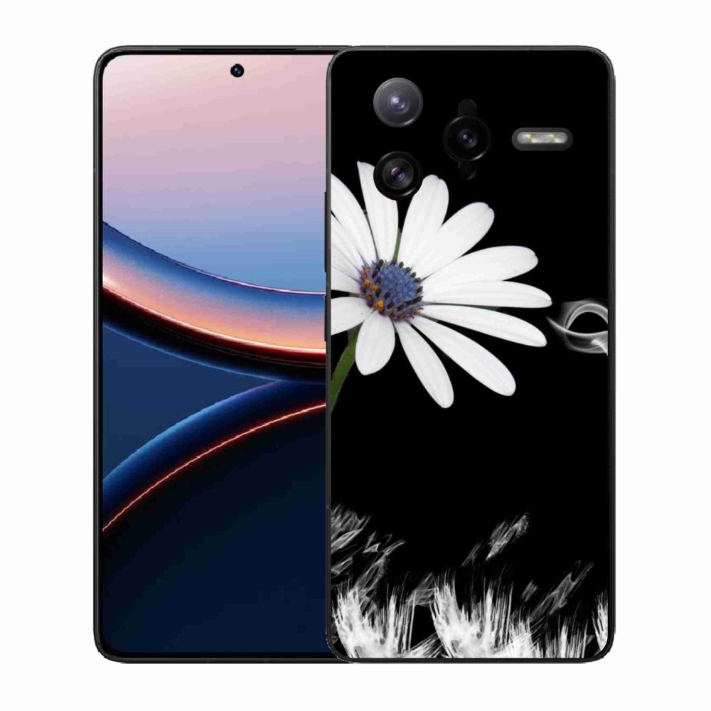 Gelový kryt mmCase na Xiaomi Poco F7 Ultra - bílá květina
