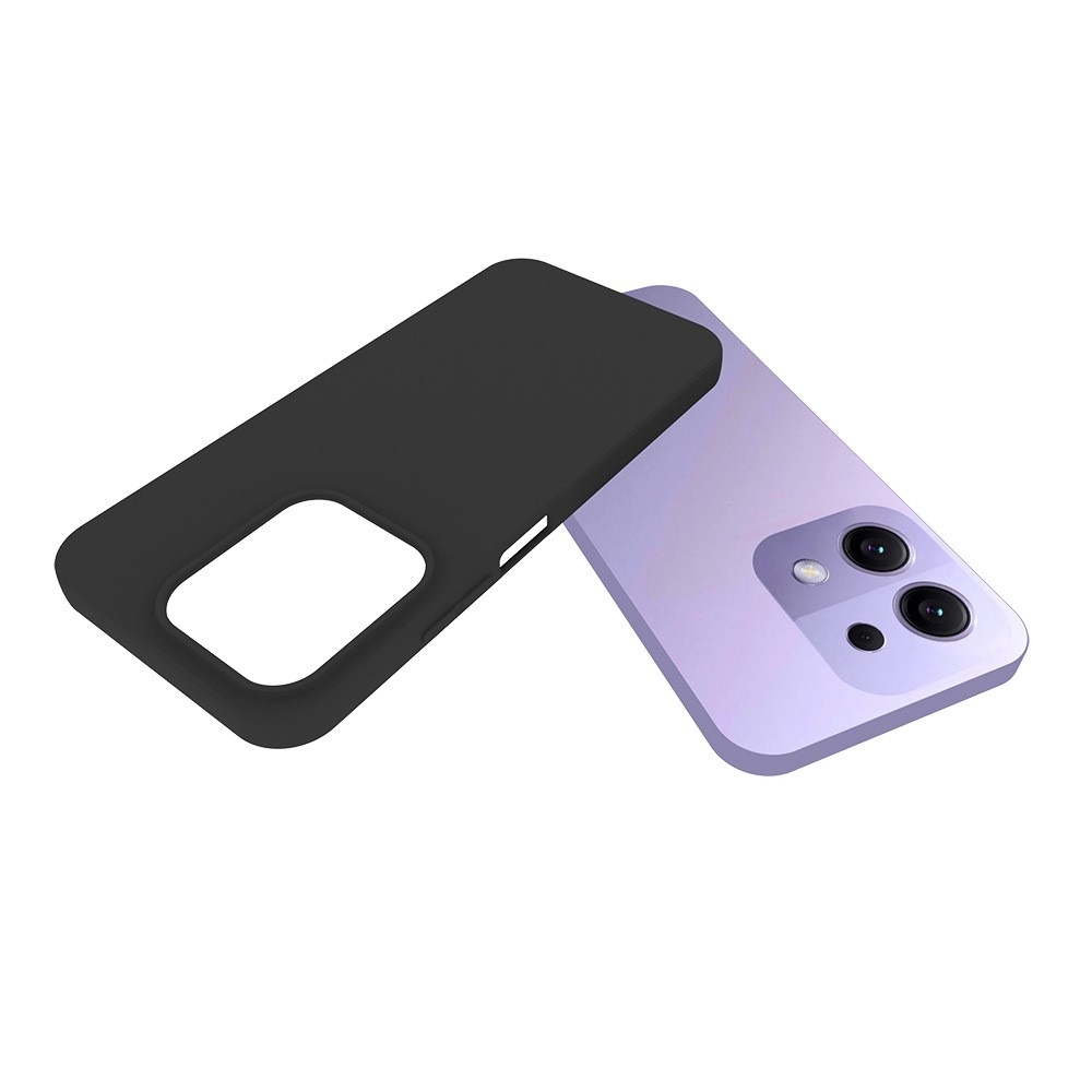 Matný gelový obal na Xiaomi Redmi 15C 4G (171mm)/Poco C85 4G (171mm) - černý