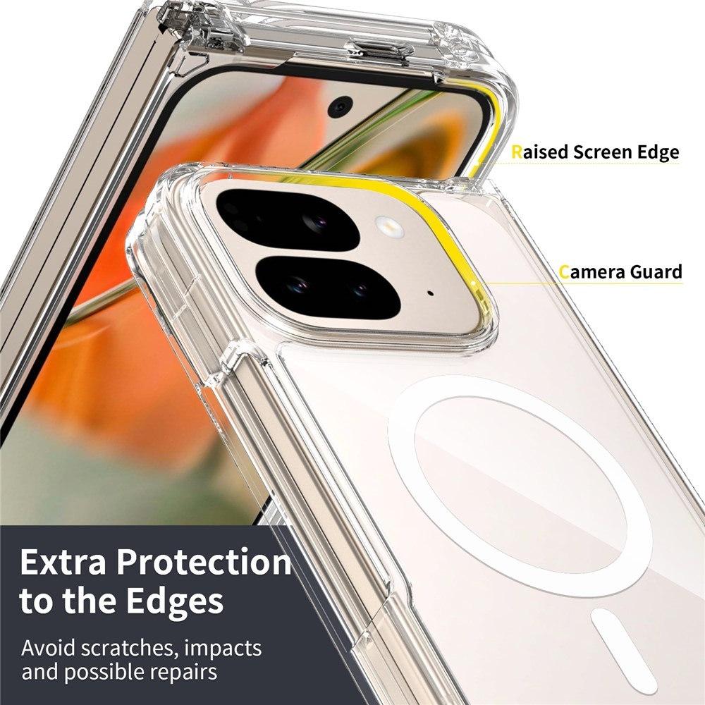 Acryle gelový obal s pevnými zády a MagSafe na Google Pixel 10 Pro Fold - průhledný