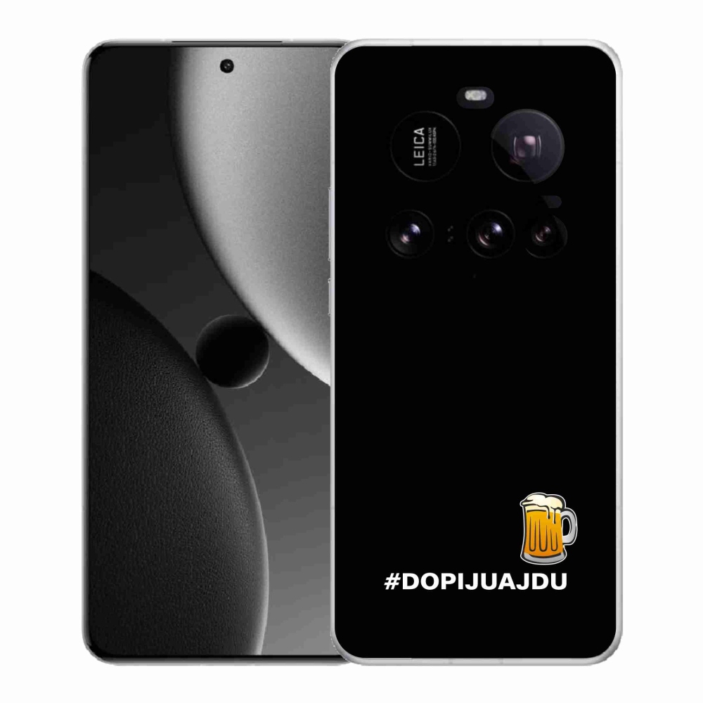 Gelový kryt mmCase na Xiaomi 15 Ultra - pivní motiv 1 černé pozadí